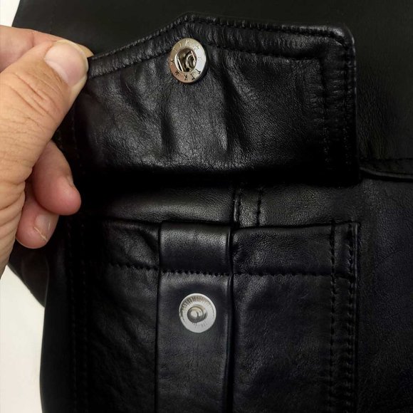 Kookie Leather Vest 2 Pocket Snaps - Picture 7 of 14